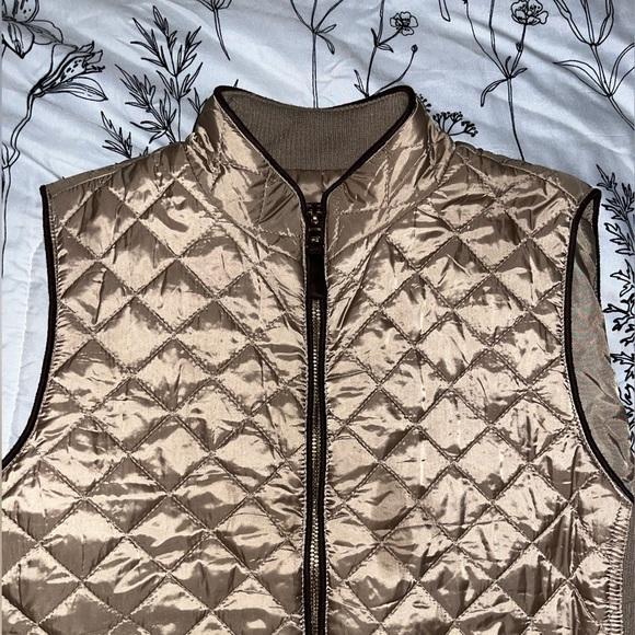 Rafaella Tan/Brown Fall Vest - Picture 4 of 6